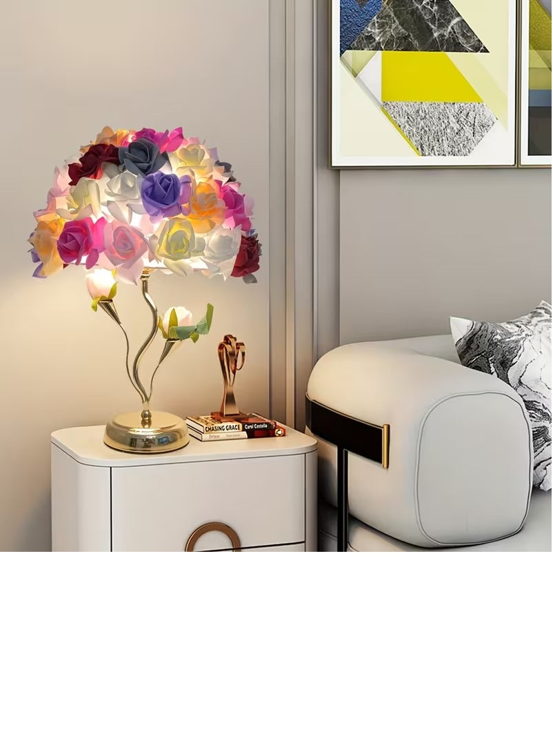 Creative & Cozy 7 Color Rose-Shaped Table Lamp