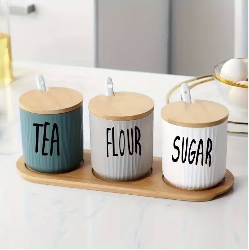 A Label Sticker for Sugar Coffee Tea Powder, a Brown Cup Sticker, Kitchen Sticker, And Wall Sticker.