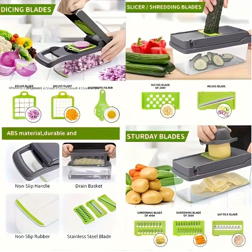 Vegetable Chopper, Multi-Functional Design,