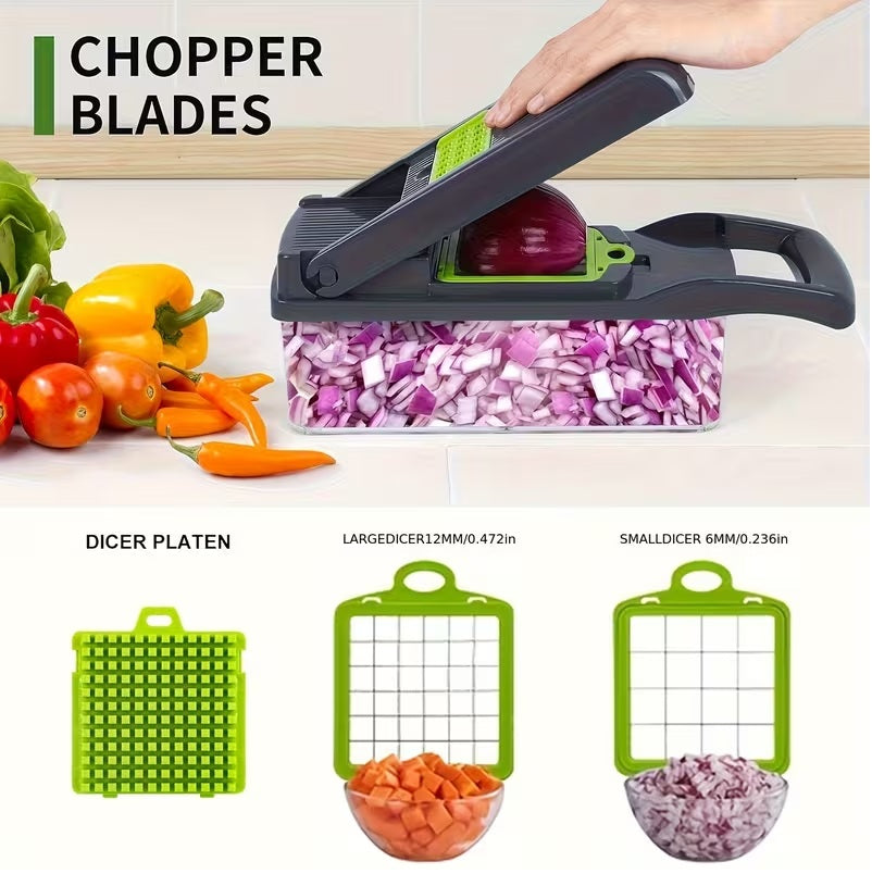 Vegetable Chopper, Multi-Functional Design,