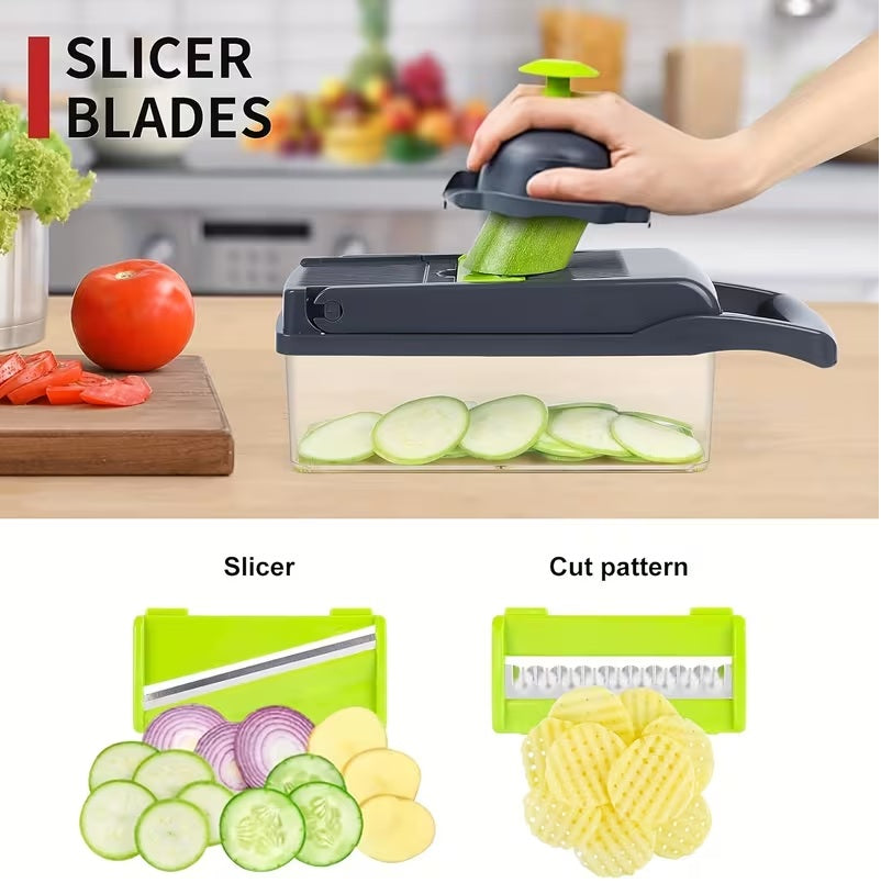 Vegetable Chopper, Multi-Functional Design,