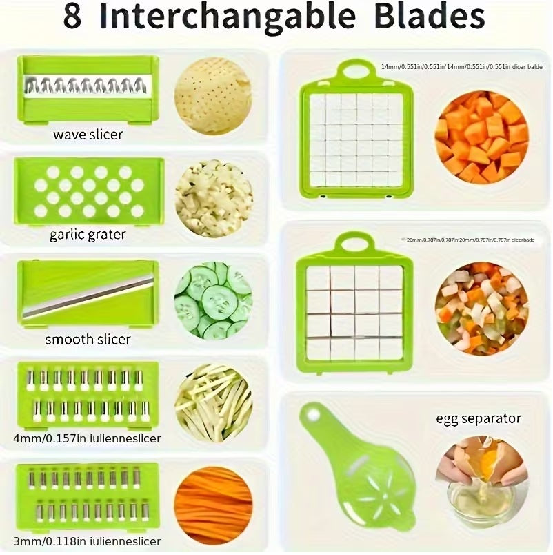 Vegetable Chopper, Multi-Functional Design,